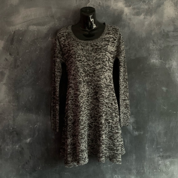 Gray and Black Sweather Dress - Picture 1 of 5